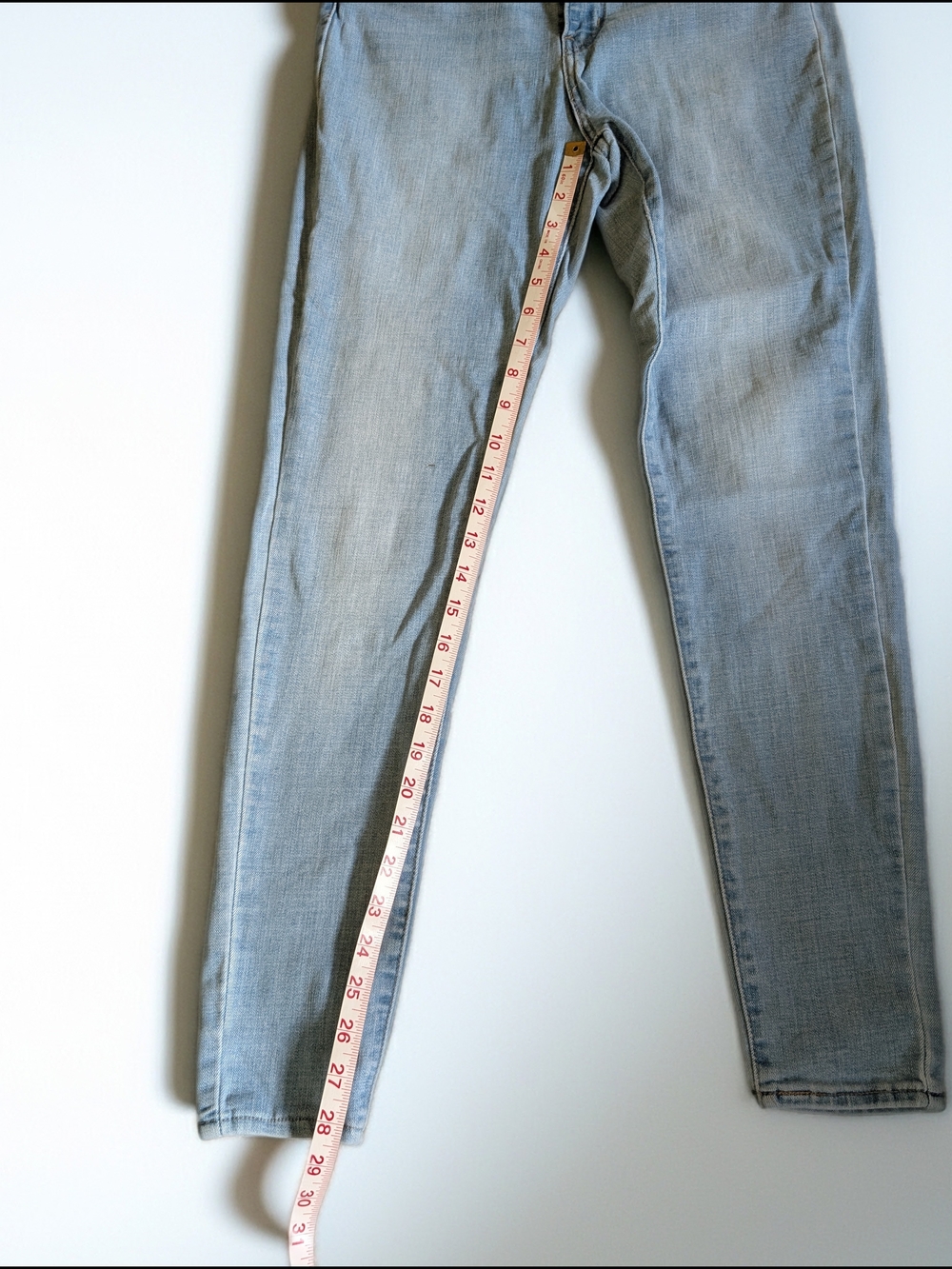 Levi's Mile High Women's High Rise Super Skinny Light Wash Blue Denim Jeans - Picture 3 of 7
